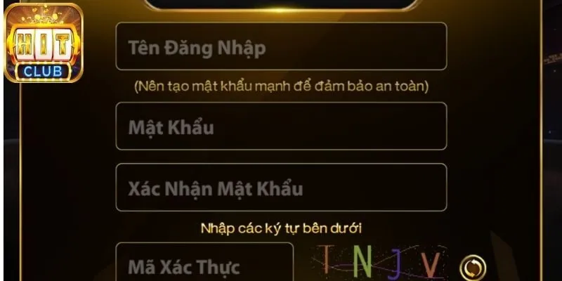 Thực hiện điền thông tin đăng ký Hitclub