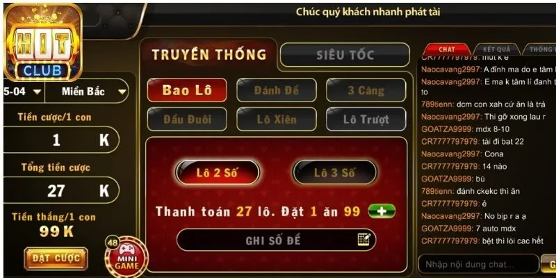 Hệ thống quay thưởng 30 giây của lô đề Hitclub