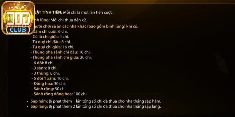 Thực hiện thao tác hạ bài để phân định thắng thua